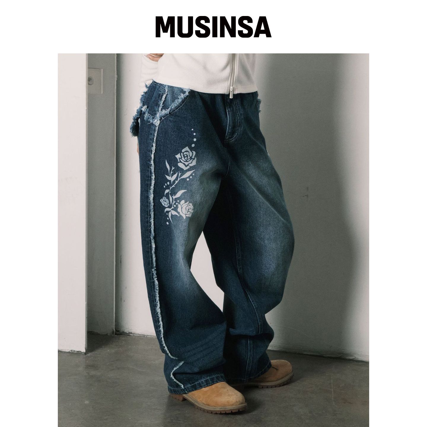 NYXX RAW CUT牛仔裤水洗蓝 MUSINSA韩国官网直邮进口