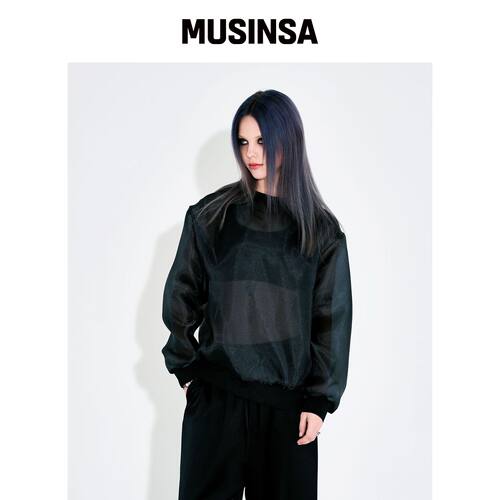 WARDOG 欧根纱运动衬衫blouse VLACK韩国官网直邮进口MUSINSA