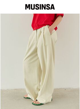 LEVAR Relaxed Cotton Chino Pants - 奶油米色韩国官网直邮进口
