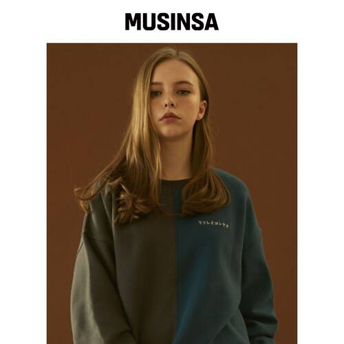 REPLAY CONTAINER 半身拼接卫衣 MUSINSA韩国直邮官方正品