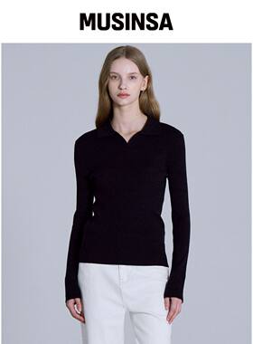BASIC HOUSE 女性相机长袖毛衣婴儿色LYKT7203韩国官网直邮进口