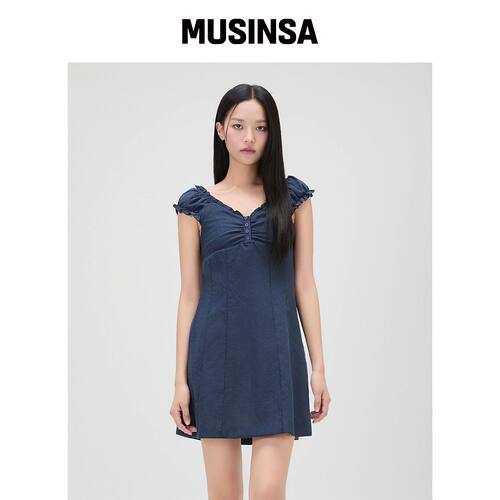 MIXXO 泡袖迷你连衣裙_MIWOWG602G MUSINSA韩国官网直邮进口