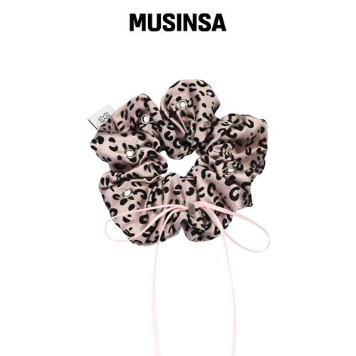 FREEANG Leopard Eyelet Ribbon Scrunchie 豹纹韩国官网直邮进口