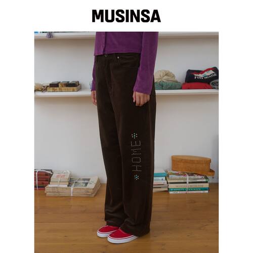 FUNFROMFUN 家居灯芯绒裤，棕色 MUSINSA韩国直邮官方正品