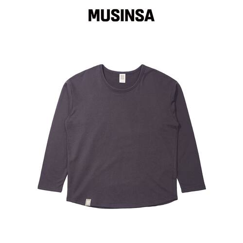A NOTHING ESSENTIAL PLEAT U-NECK TEE（炭灰色韩国官网直邮进口