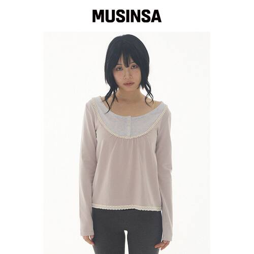 EXPIRED GIRL Suu-su上衣粉米色 MUSINSA韩国官网直邮进口