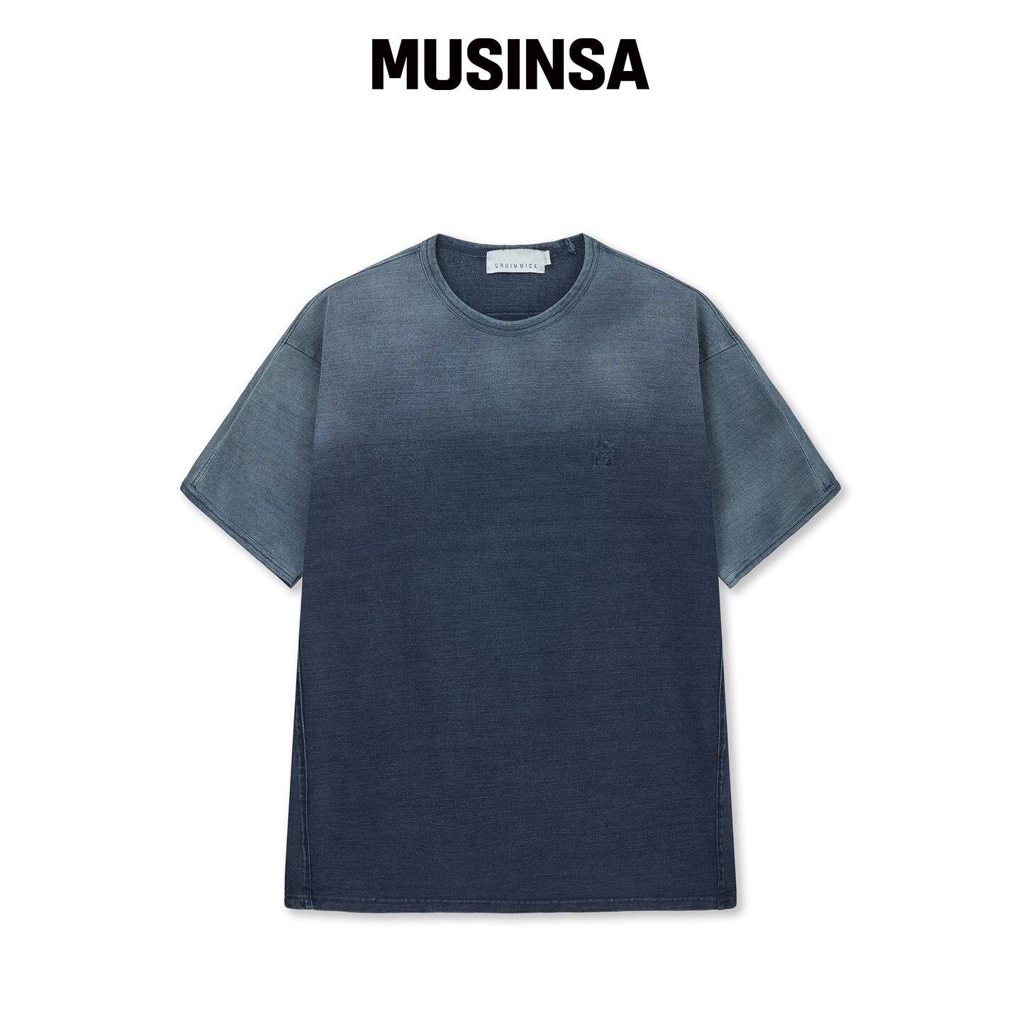 UNGIMMICK FADED RINGER T恤(靛蓝色) MUSINSA韩国官网直邮进口