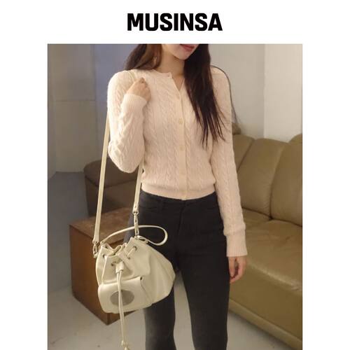 LOTSYOU lotsyou_Luna 水桶包 象牙色 MUSINSA韩国官网直邮进口
