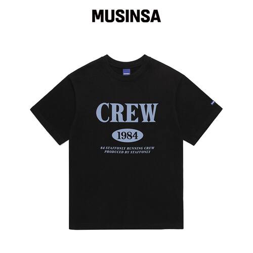 STAFFONLY CREW TEE (黑色) MUSINSA韩国官网直邮进口