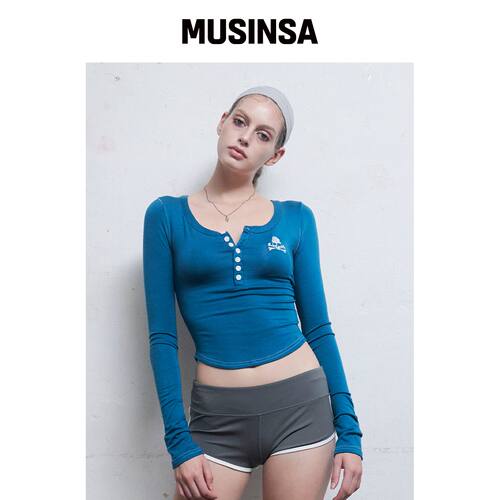 HILLDA 骷髅BURTON上衣 [COBALT BLUE] MUSINSA韩国官网直邮进口