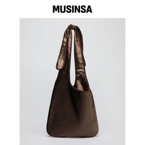 ARCHIVEPKE 天鹅绒系带包(巧克力酱)_OVBSX26101韩国官网直邮进口