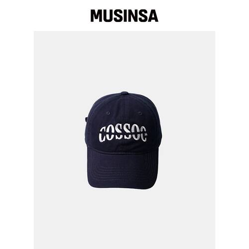 COSO 基础文本LOGO水洗棒球帽（海军蓝）韩国官网直邮进口MUSINSA