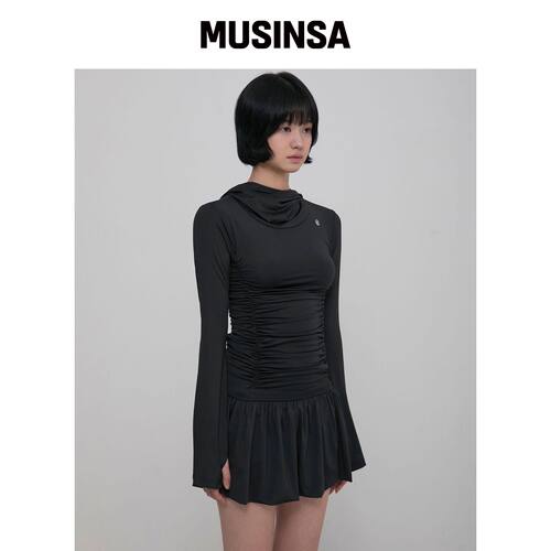 FLAREUP 连帽高领长裙 (FL-185_Black) MUSINSA韩国直邮官方正品