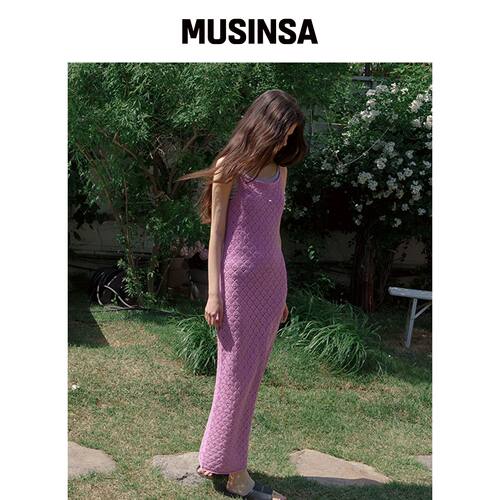 MURMURE 佩林钩针针织连衣裙_PERRIN KNIT DRESS韩国官网直邮进口