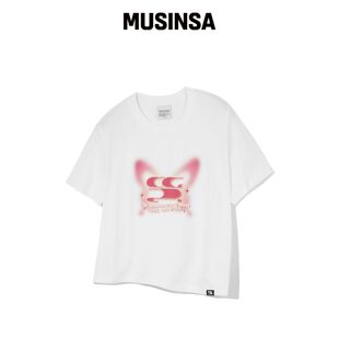 CGP WAVE LOGO 蝴蝶图案短袖T恤_白色韩国官网直邮进口MUSINSA