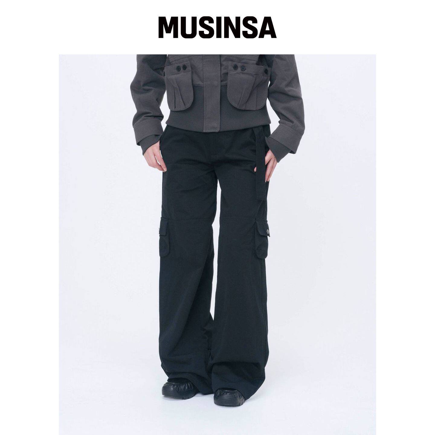 MISEKI SEOUL 腰带工装裤黑色 MUSINSA韩国官网直邮进口