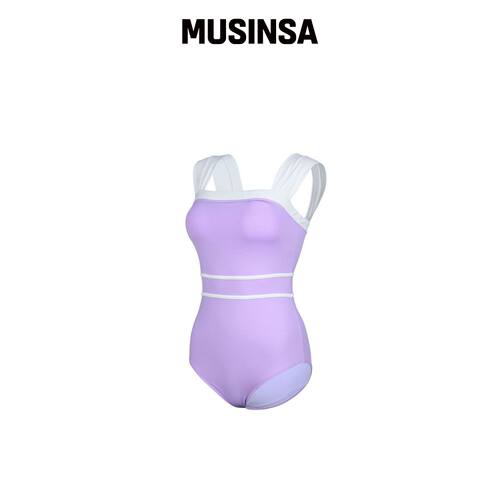 RENOMASWIM 女性褶皱单基尼 紫色 RN-LS2F753-PP韩国官网直邮进口