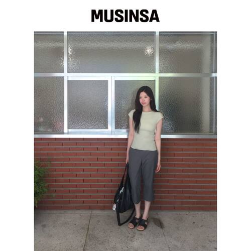 MA JOURNEE CAPRI PANTS_GREY MUSINSA韩国官网直邮进口