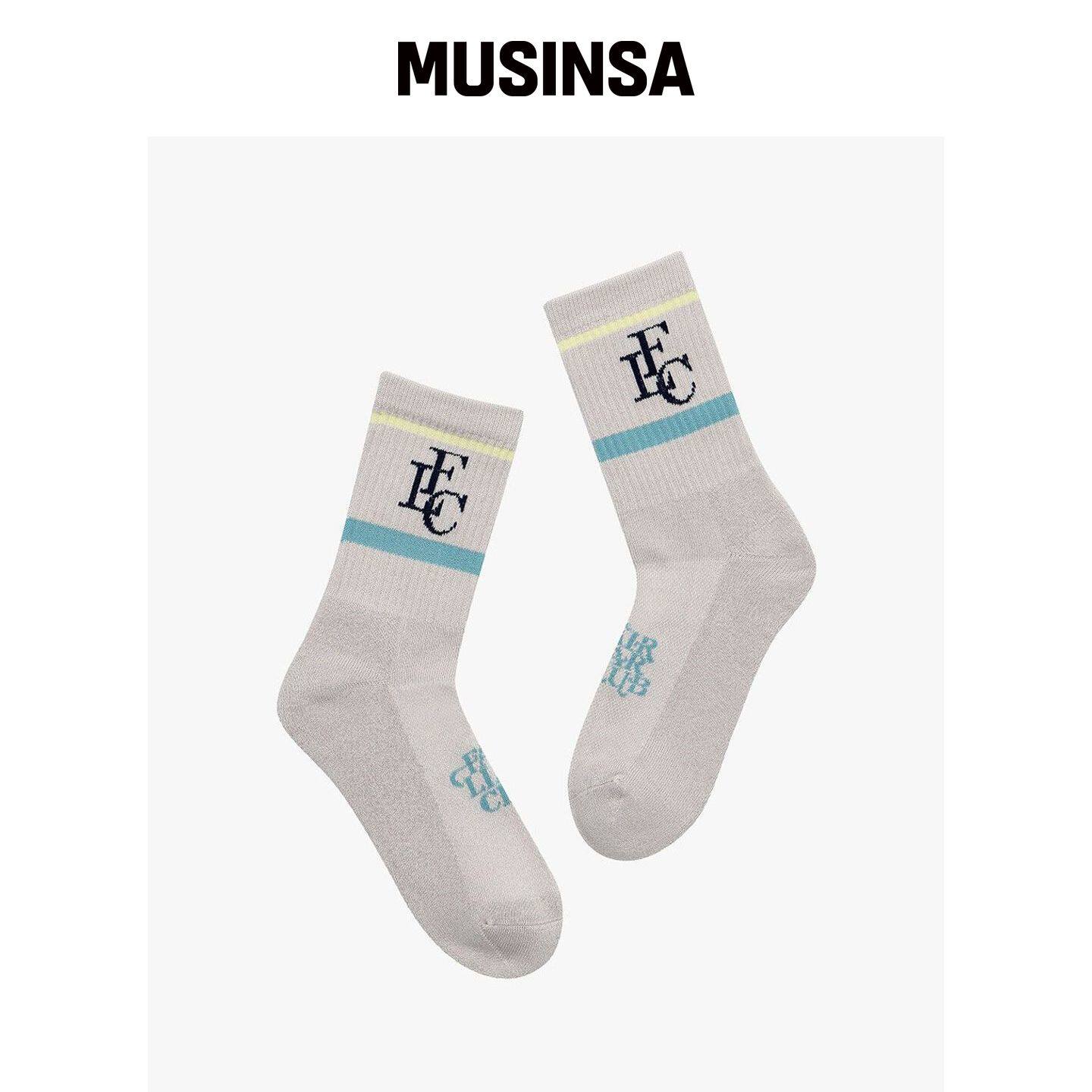 FAIRLIAR CLUB Club Stripe Socks_BEIGE MUSINS韩国官网直邮进口图片