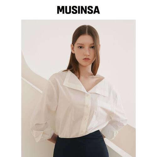 PAUL＆ALICE 开襟相机衬衫 / WHITE韩国官网直邮进口MUSINSA