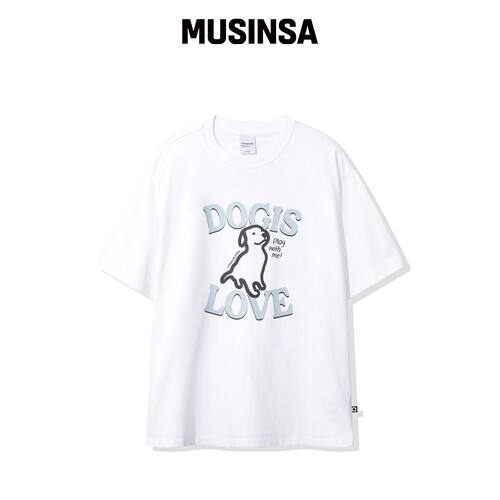 CGP DOG IS LOVE 短袖T恤_白色 MUSINSA韩国官网直邮进口