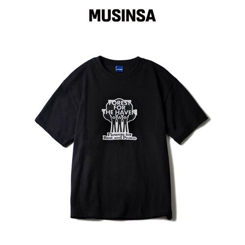 STAFFONLY TREE TEE (黑色)韩国官网直邮进口MUSINSA