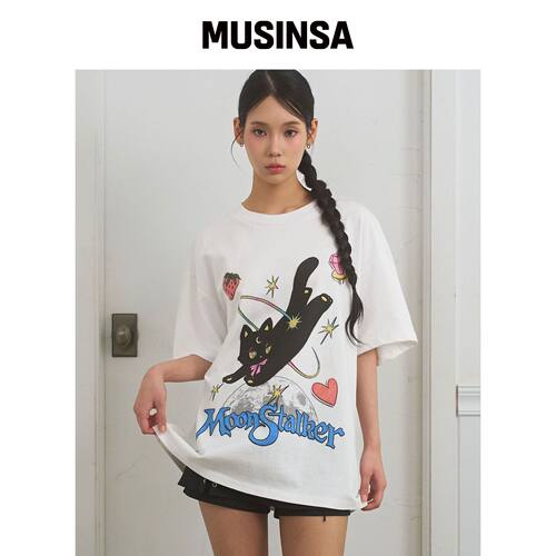 LIEMÉQUE MOONSTALKER 图案T恤白色 MUSINSA韩国直邮官方正品