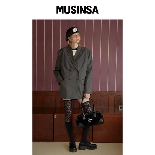 LETERIE LETERIE 天鹅绒法棍包_黑色 MUSINSA韩国直邮官方正品