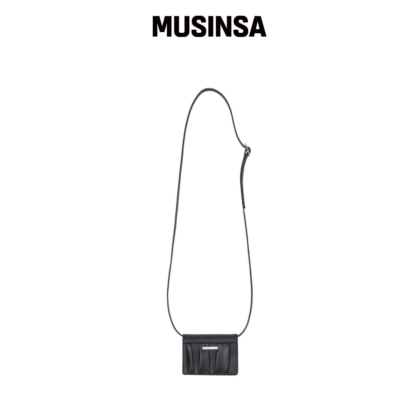 MISEKI SEOUL 褶皱钱包斜挎包 黑色 MUSINSA韩国官网直邮进口