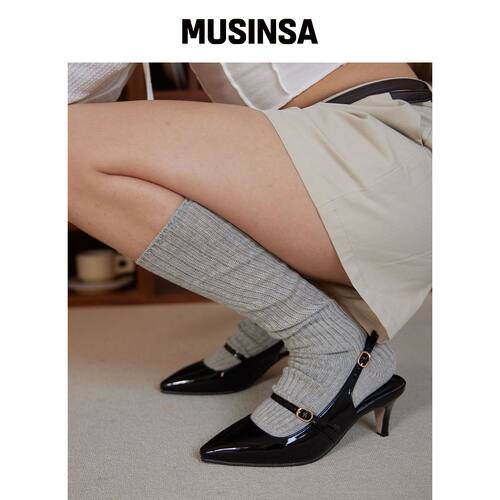 CESTI EDGE LINE 细高跟露跟鞋 (BLACK) MUSINSA韩国官网直邮进口