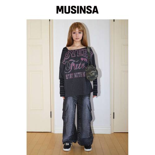 EXPIRED GIRL 大口袋豹纹卫裤 MUSINSA韩国官网直邮进口
