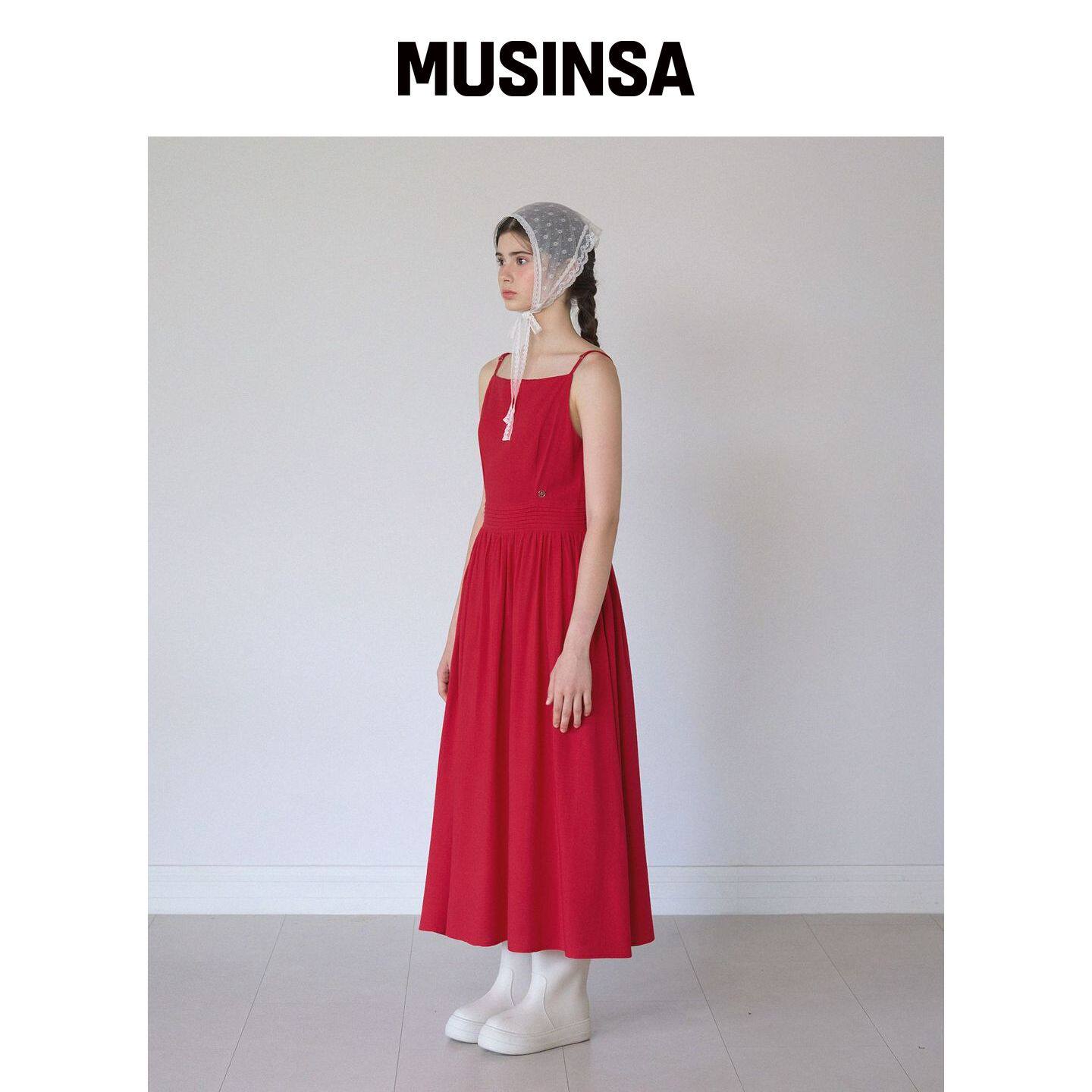 MICANE 菲洛梅娜点点无袖长裙 MUSINSA韩国官网直邮进口
