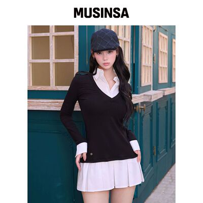 KINDAME 褶皱衬衫连衣裙 MUSINSA韩国官网直邮进口