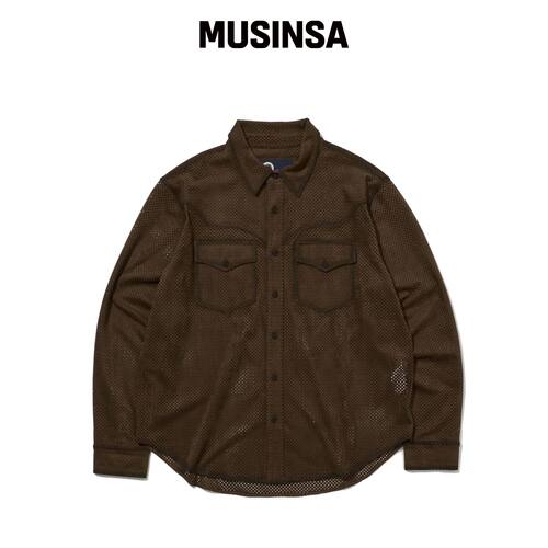 PENFIELD POU 麂皮西部风格衬衫棕色_FS1WR60U韩国官网直邮进口