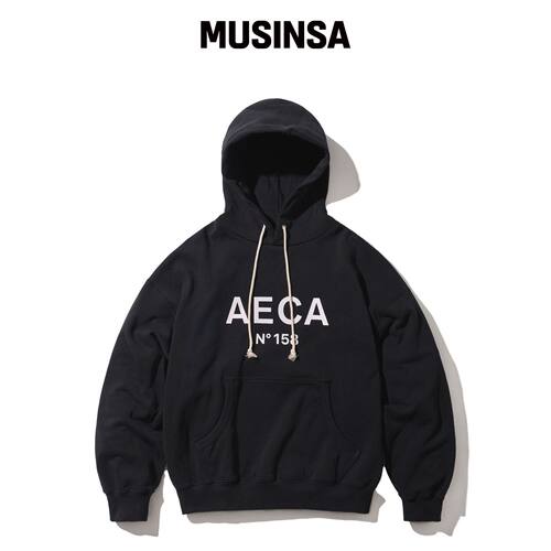 AECA BIG LOGO 套头卫衣-黑色/白色 MUSINSA韩国官网直邮进口