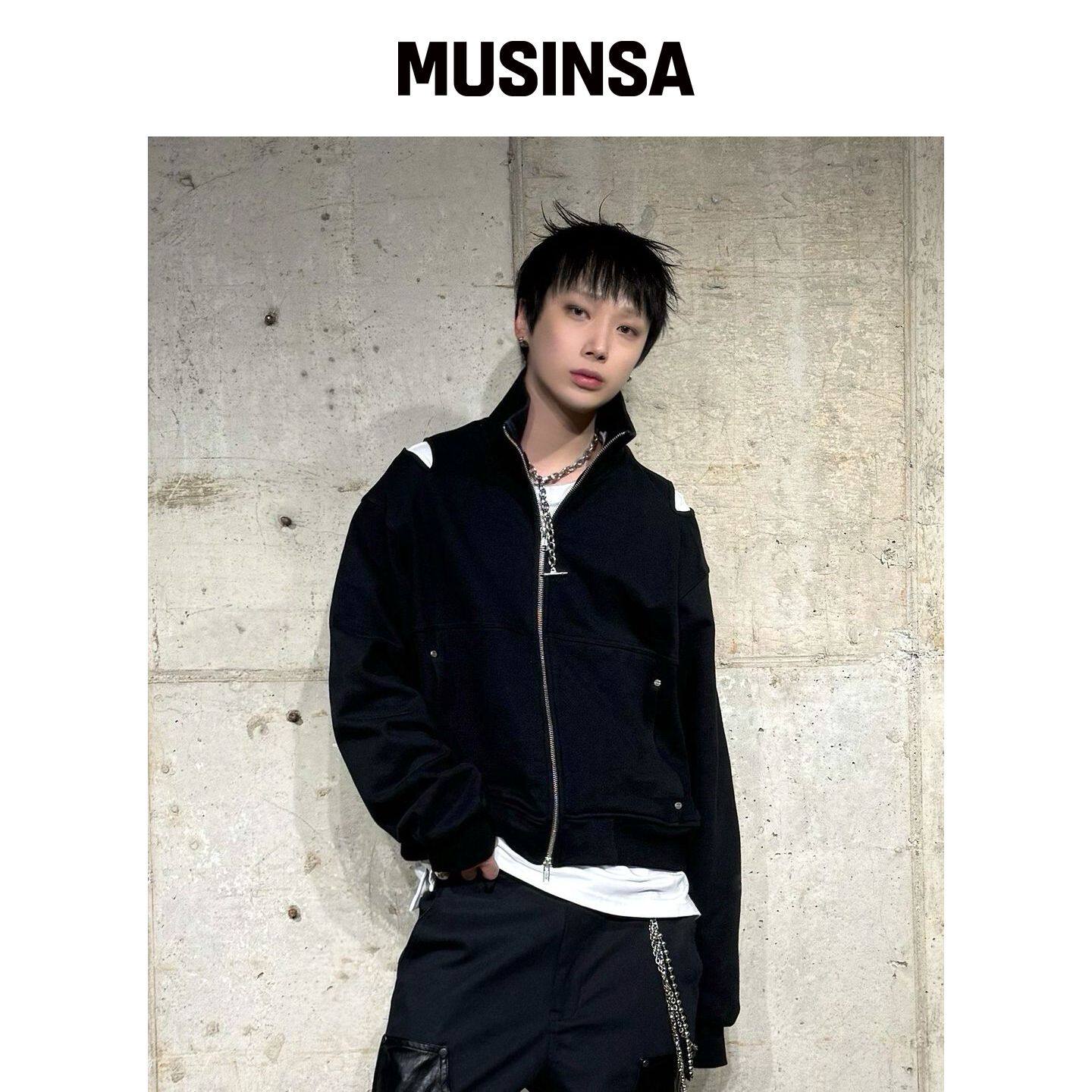 ROARINGRAD 切割田径上衣黑色 MUSINSA韩国官网直邮进口