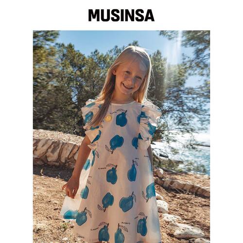 MATILDA N Y Pear 翅膀连衣裙_桃色 MUSINSA韩国官网直邮进口