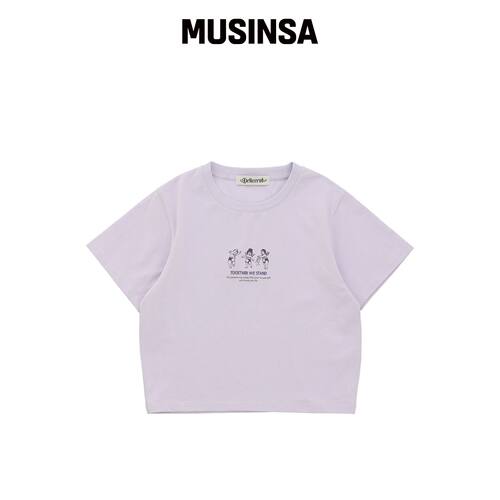 DELICCENT ZELLA 短款T恤 [LAVENDER]韩国官网直邮进口MUSINSA