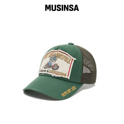 PHYPS MOTORCYCLE 骑行熊网眼球帽 绿色 MUSINSA韩国官网直邮进口