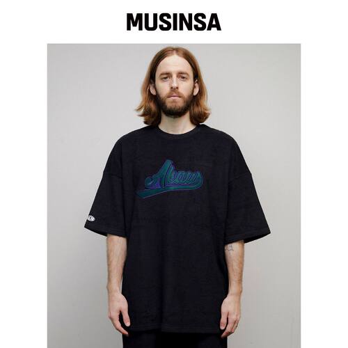 AKAW 背带裤毛巾T恤（VLACK） MUSINSA韩国官网直邮进口