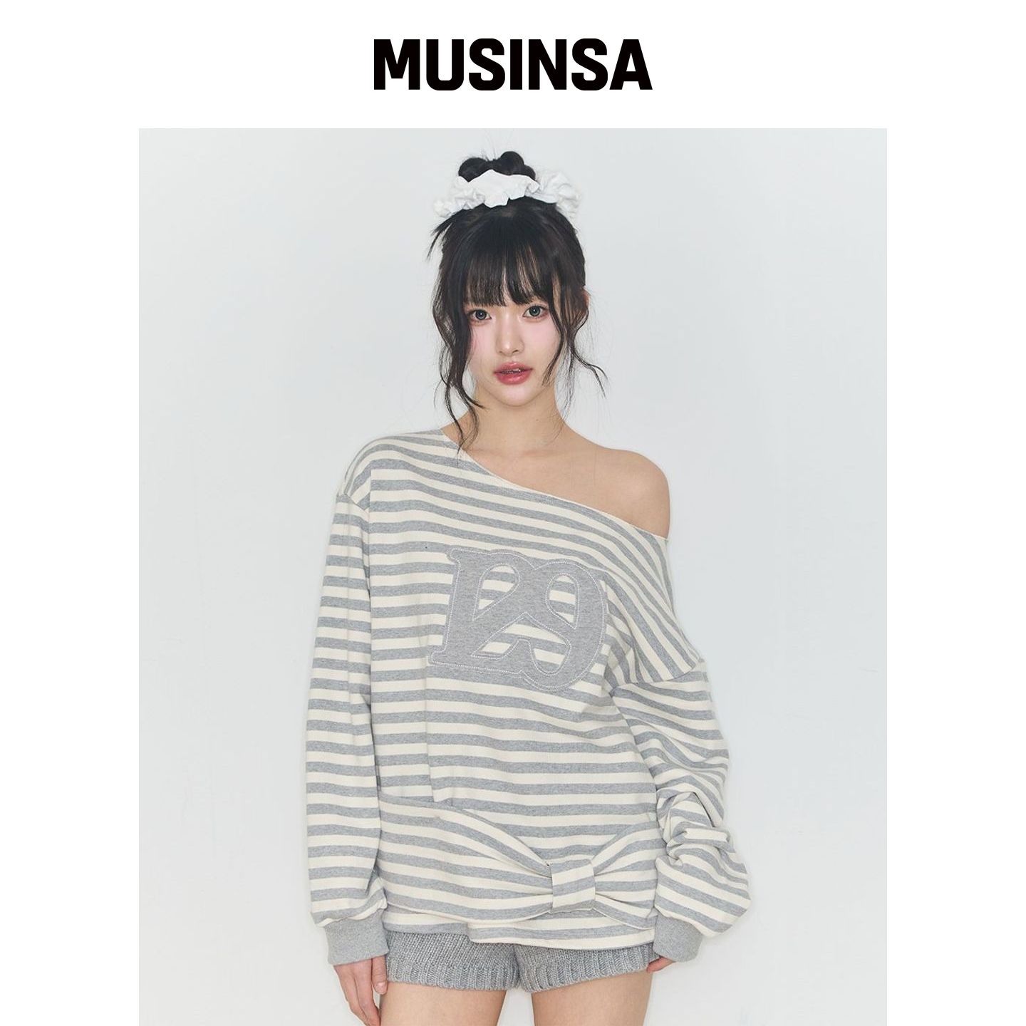 ILLIGO 129 条纹 卫衣 象牙色 混色 MUSINSA韩国直邮官方正品图片