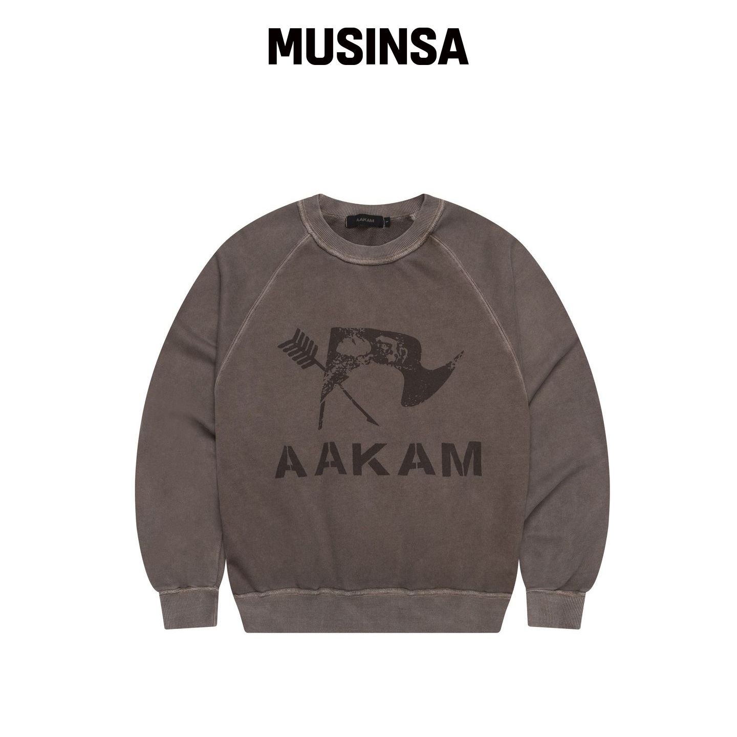 AAKAM 印花卫衣(棕色) MUSINSA韩国官网直邮进口