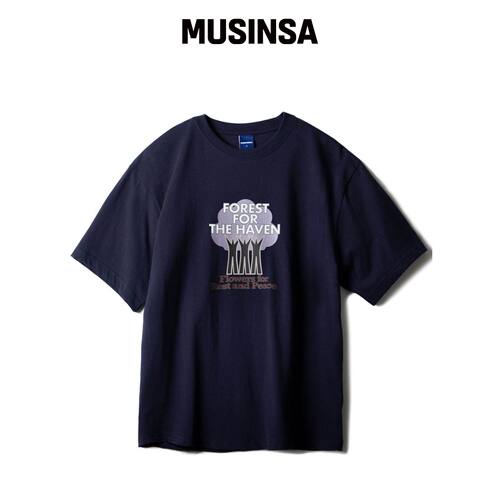 STAFFONLY TREE TEE (海军蓝)韩国官网直邮进口MUSINSA