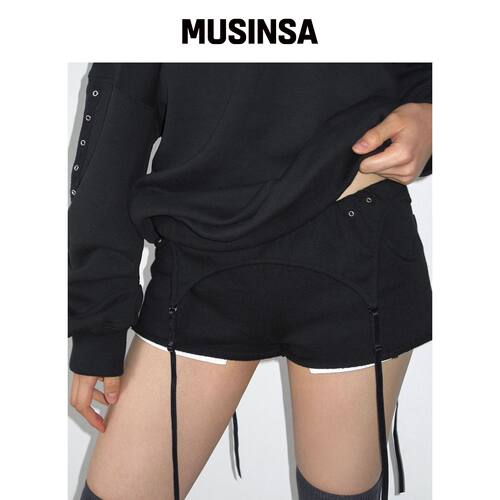 41PRAY 黑色分层短裤 MUSINSA韩国直邮官方正品