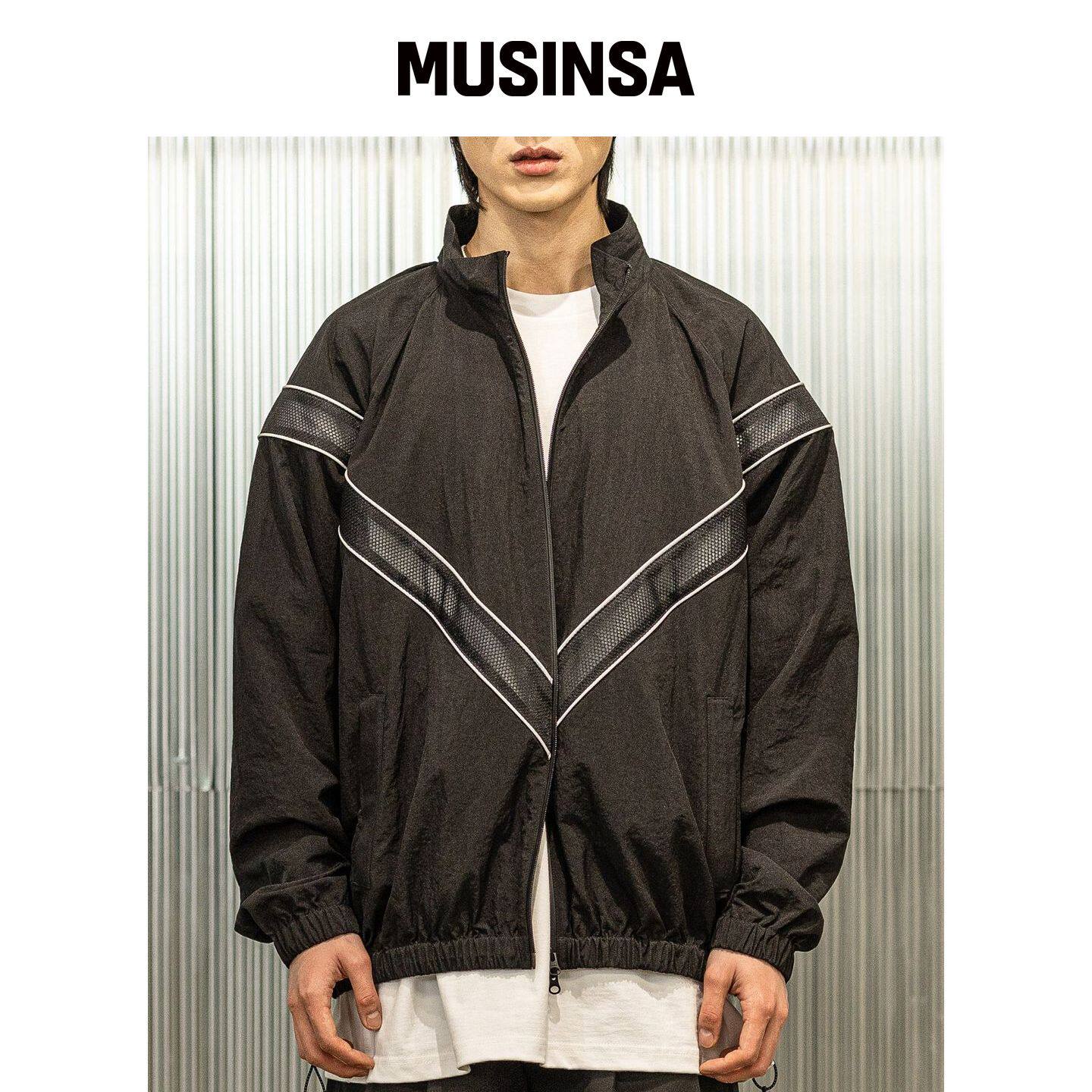 MASSNOUN 3M网眼透气热身夹克 MSTJK001-BK MUSI韩国官网直邮进口