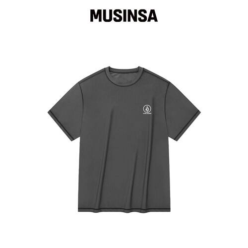 VOLCOM 基础款rash护具T恤（炭灰色） MUSINSA韩国官网直邮进口