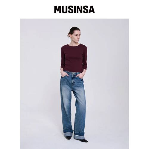 FLOWJEAN JEIIN牛仔裤_blue_LM24FWDN007 MUSINS韩国官网直邮进口