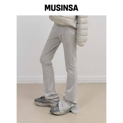 OJOS 开衩喇叭裤 / 薄荷灰 MUSINSA韩国官网直邮进口