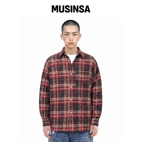 QT8 GARMENTS LB Rustic Core 格纹衬衫（红色）韩国官网直邮进口