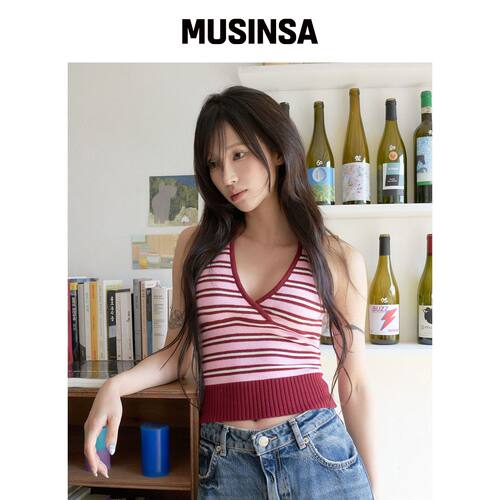 LARTIGENT L24 针织 halter TOP（粉色）韩国官网直邮进口MUSINSA